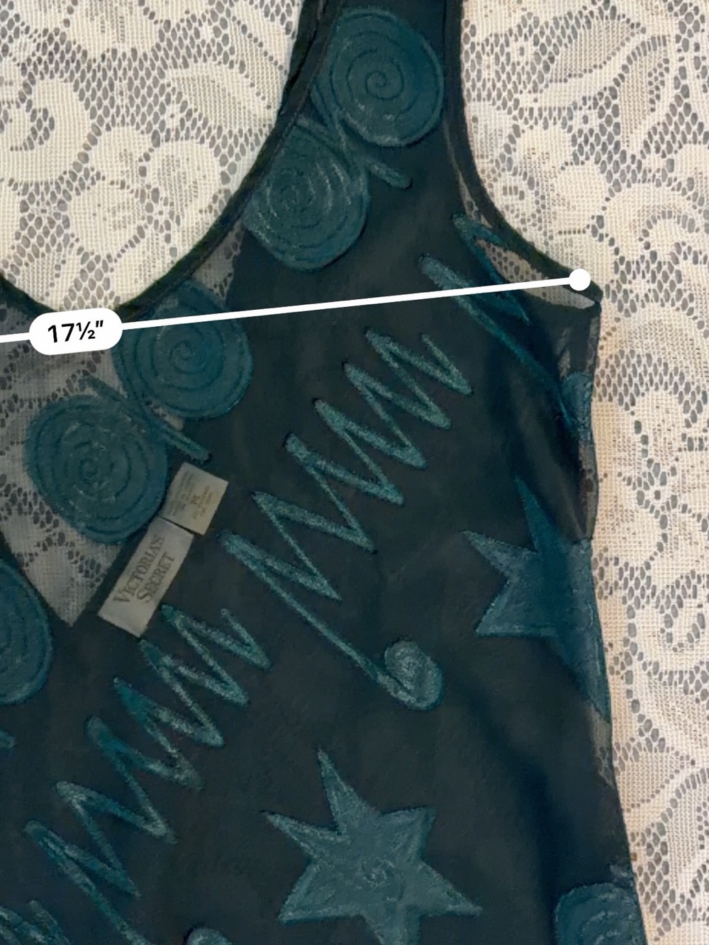 Victoria's Secret Gold Label Emerald Green Sheer Double-V Maxi Nightgown / Slip - Picture 3 of 8